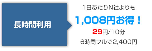 長時間利用なら1008円お得！